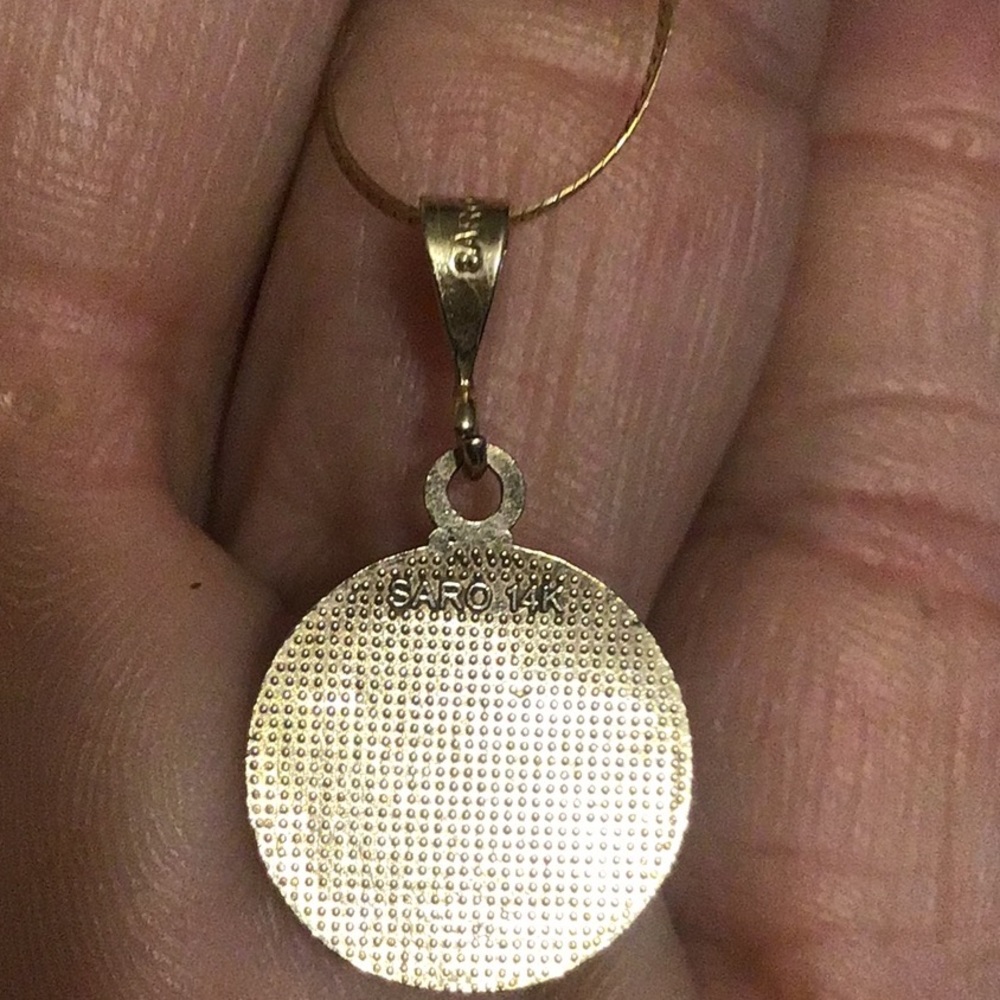 Angel pendant 14K SARO Polished chain not included - Picture 3 of 8